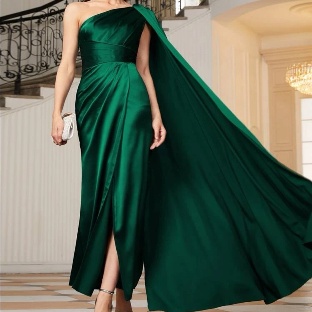 One shoulder party formal evening dress
